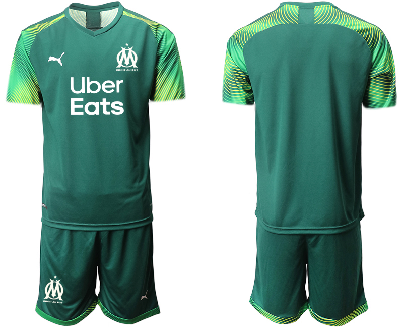 Men 2020-2021 club Marseille green goalkeeper Soccer Jerseys2->marseille jersey->Soccer Club Jersey